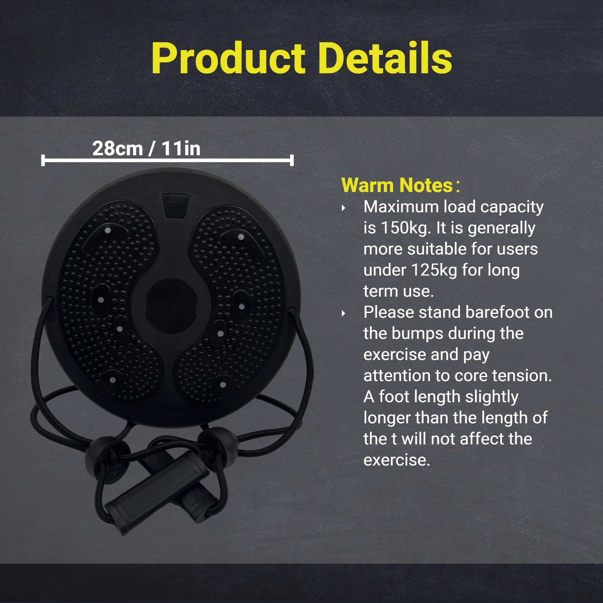 Waist Whisper Twist Disc Balance Board Twister Ejercicio para cintura, máquina escultora moldeadora del cuerpo, equipo de fitness para gimnasio en casa, placa de retorcimiento de cintura con asas de