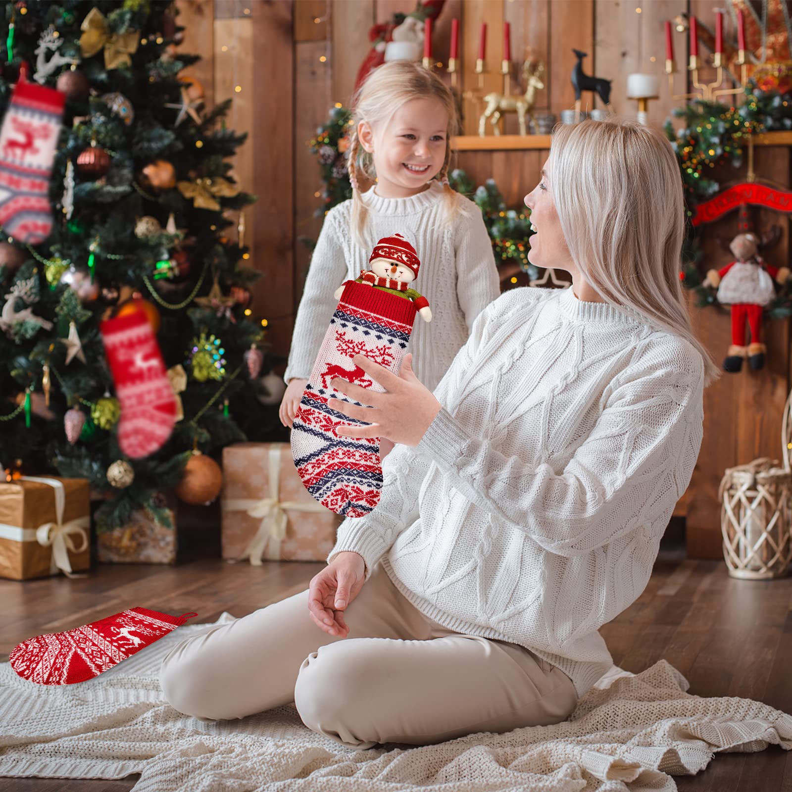 Calze di Natale personalizzate da 45,7 cm, con nome personalizzato