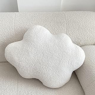 Yooname White Clouds Shaped Throw Pillows Cute Soft Waist Rest Cushion Home Decorative Throw Pillow Used to Add Comfort and Style for Home Sofa Bedroom Gift