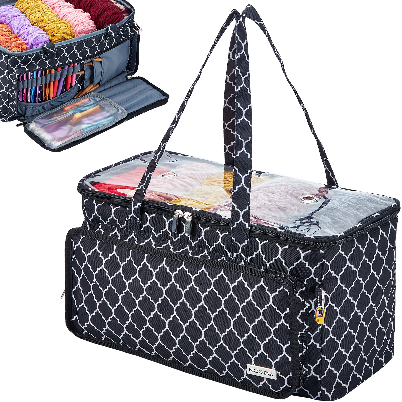 NICOGENA Knitting Bag Black