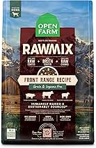 Open Farm, RawMix Grain-Free Dry Dog Food, Protein-Packed Kibble Coated in Bone Broth with Freeze Dried Raw Chunks, Beef Pork & Lamb, Front Range Recipe, 20lb Bag
