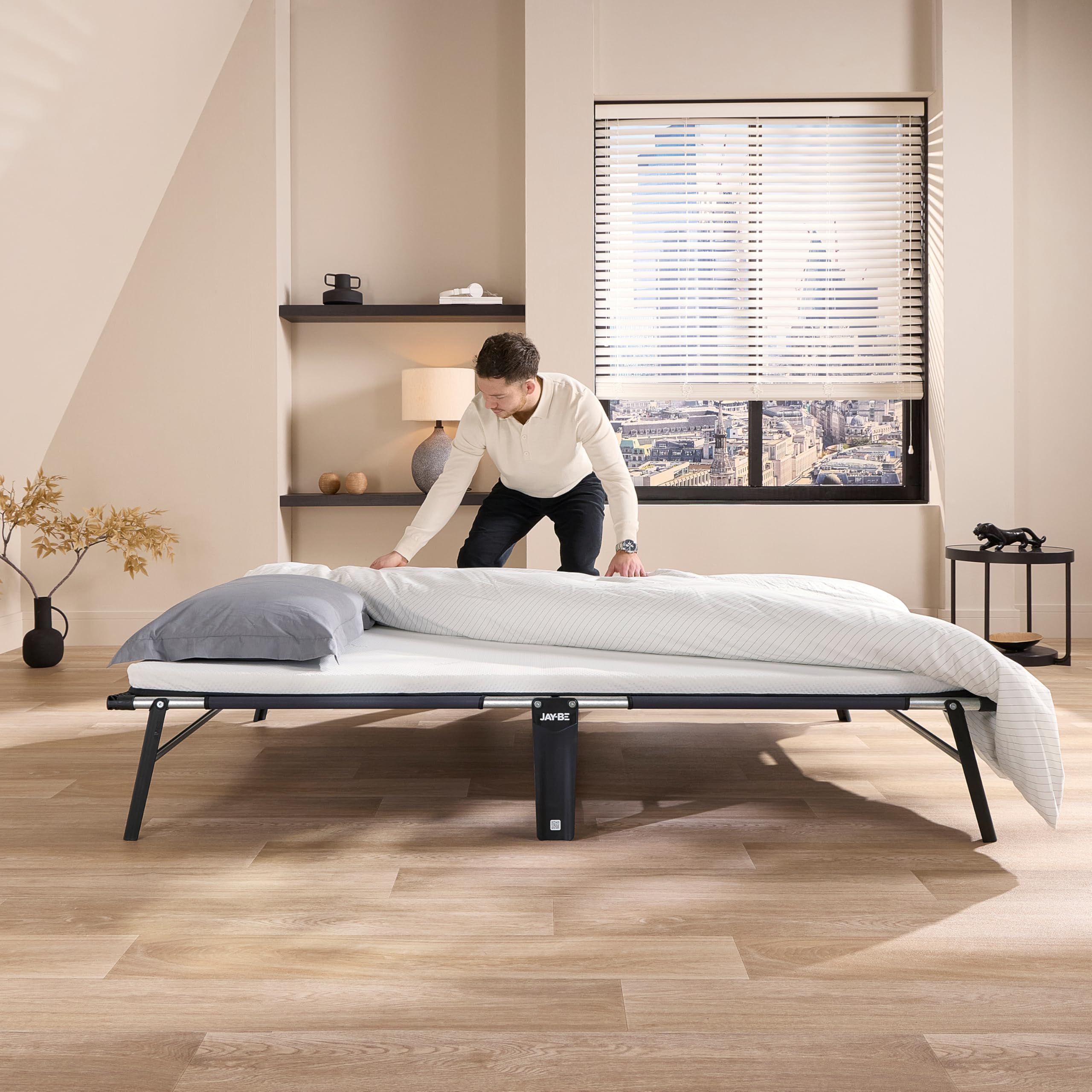 JAY-BE CE120 Letto Pieghevole, Acciaio zincato, Piccolo Doppio