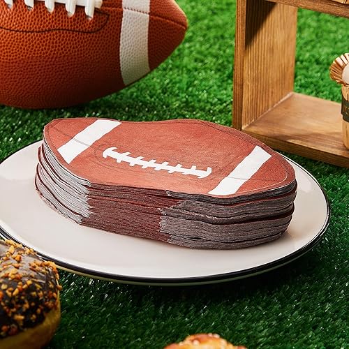 Miniatura 4 de Geyee Paquete de 120 servilletas de papel con forma de fútbol, servilletas de papel desechables para fiestas temáticas deportivas, decoración de
