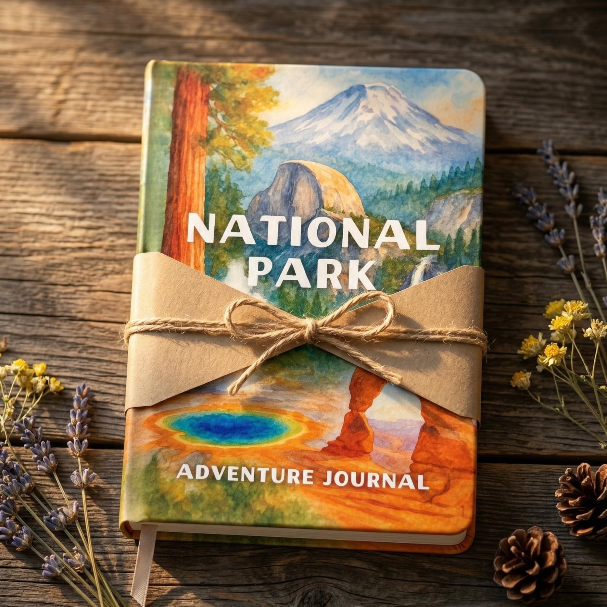 Diario de aventuras del parque nacional, con calcomanías para rastrear visitas, lista de verificación del parque y rastreador, regalo para los amantes de los parques