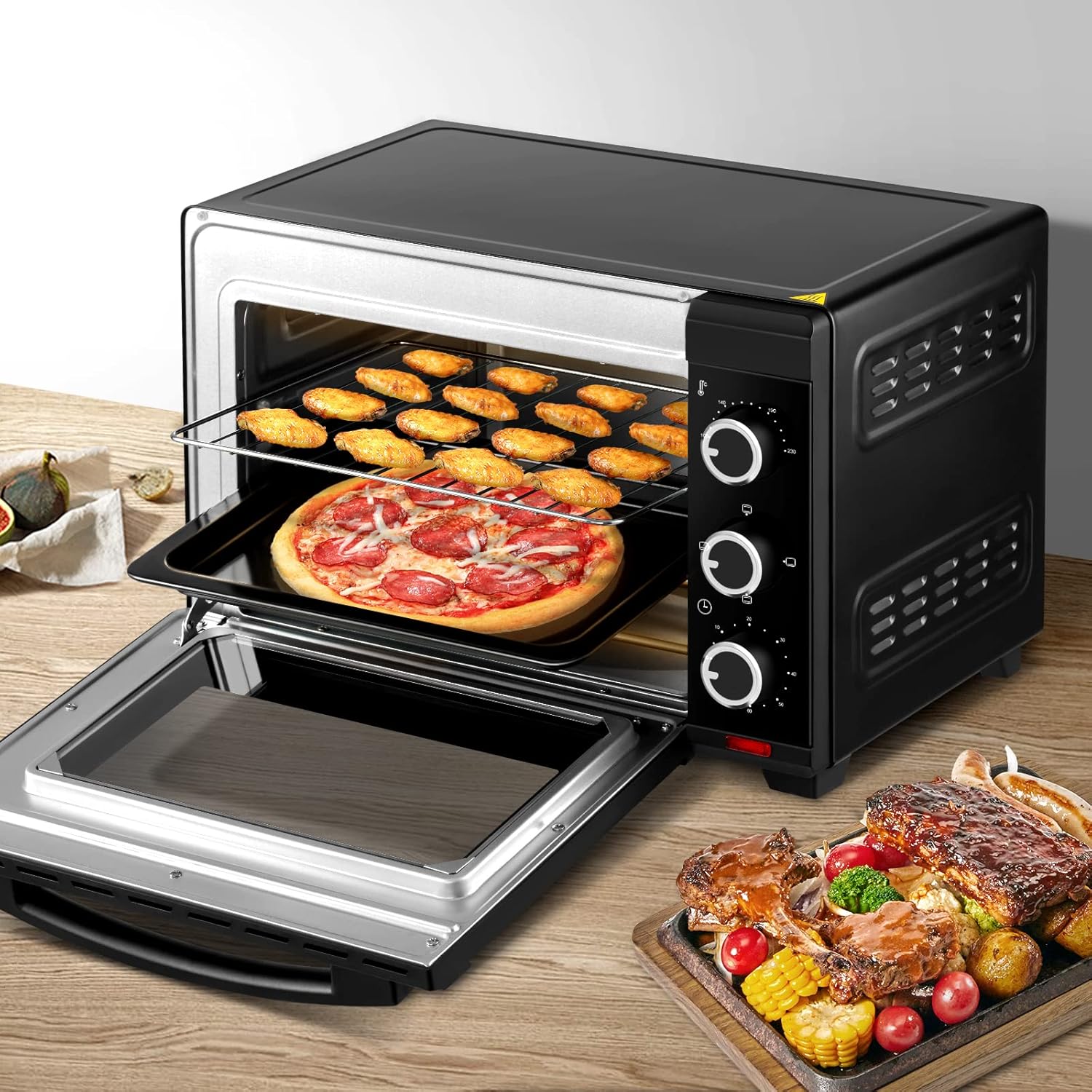 WOLTU Forno Elettrico 28 Litri Forno per Pizza Fornetto Bianco, Potenza 1600 W, Timer 60 e 3 Posizioni di Cottura BF11ws WOLTU Forno Elettrico 28 Litri Forno per Pizza Fornetto Bianco, Potenza 1600 W, Timer 60 e 3 Posizioni di Cottura BF11ws