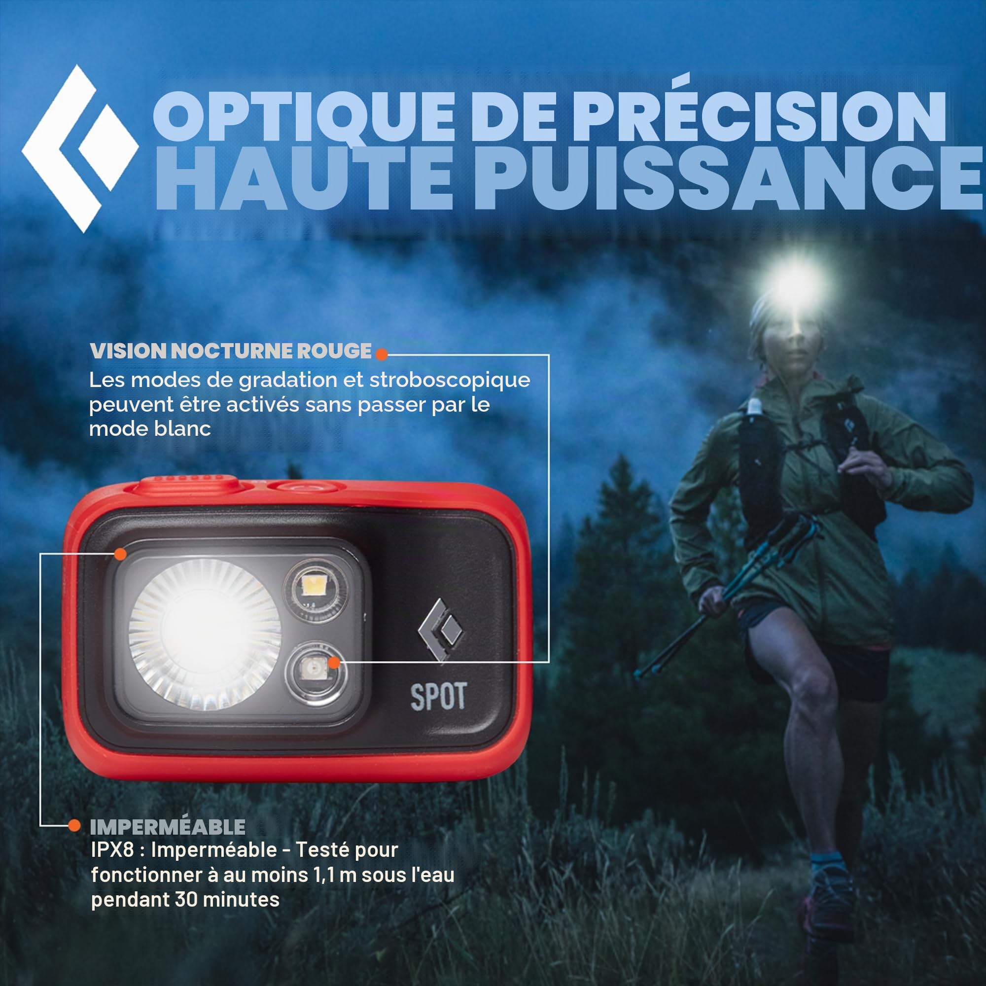 Black Diamond Spot 400 lampe frontale, Uni