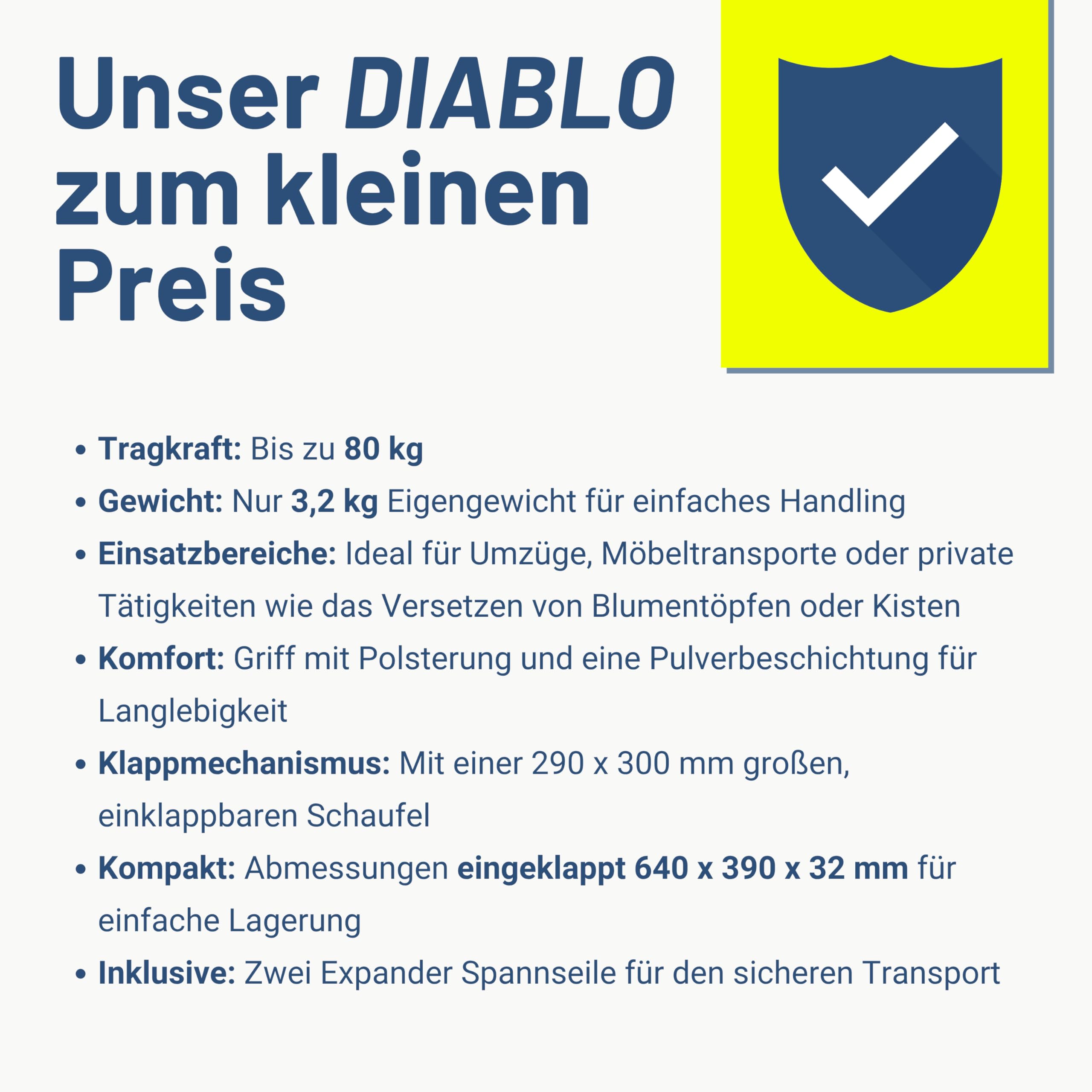 Pallit Sackkarre Klappbar Aluminium - 80 kg Transportkarre Handwagen | Teleskopgriff 110 cm, Transportroller mit Soft-Laufrädern & Anti-Rutsch-Pads, Leichter Lastenwagen & Klappbarer Handwagen