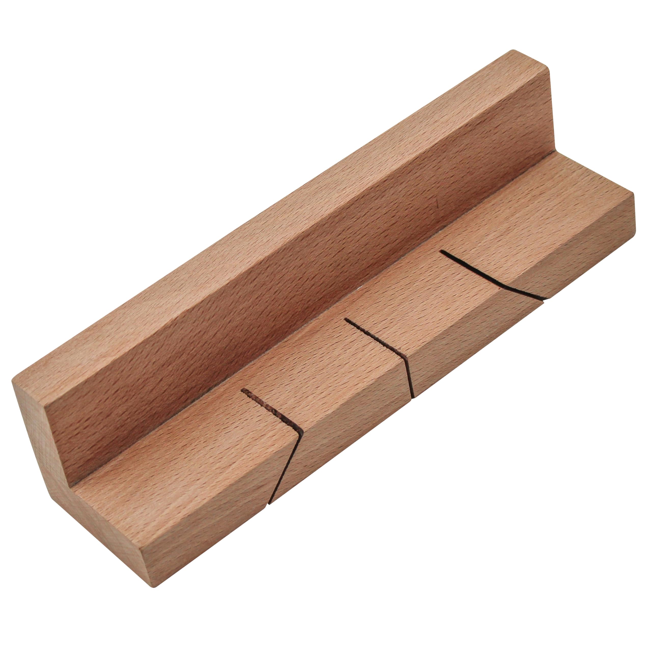 Faithfull Mitre Block 225mm x 60mm (9in x 2.3in) – FSC® Certified Beech Woodworking, Joinery & Carpentry Mitre Guide for Accurate 45 Degree & 90 Degree Cuts