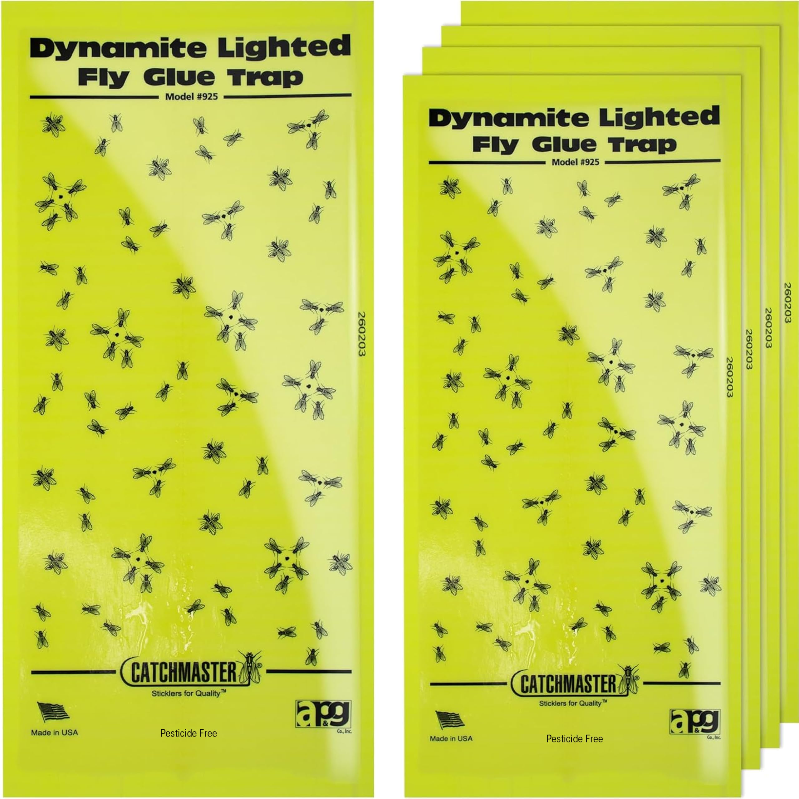 Catchmaster Pro Series Flying Insect Light Trap Replacement Board 5-PK, UV Light Fly Trap Refill, Adhesive Glue Boards, Bug Catcher, UV Lamp Mosquito Catcher, Home & Garage Pest Control
