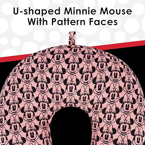 Miniatura 3 de FUL Disney Minnie Mouse Almohada de viaje para el cuello para avión, coche y oficina, cómoda y transpirable, color rubor