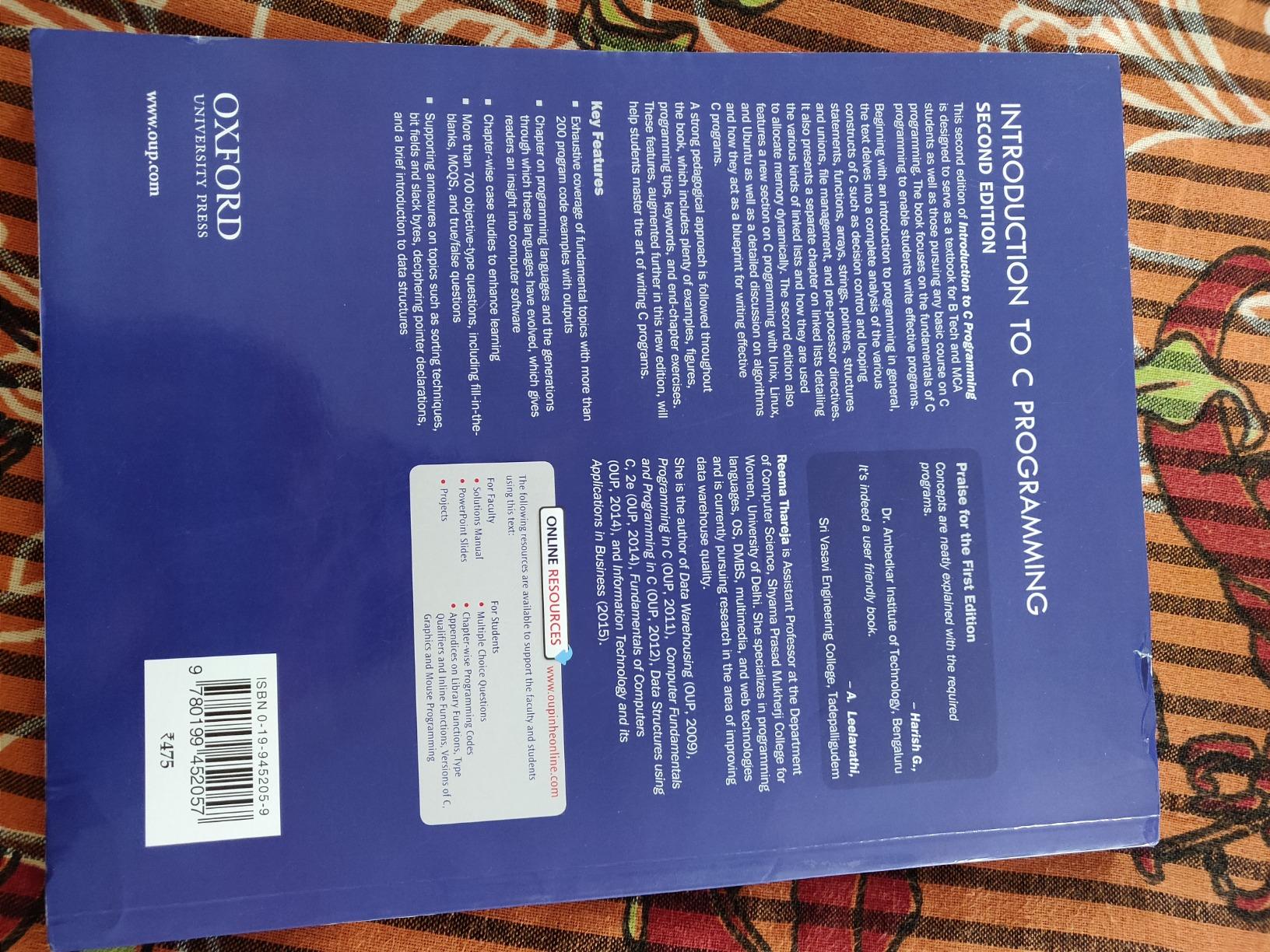 Buy INTRODUCTION TO C PROGRAMMING 2E Book Online at Low Prices in India ...