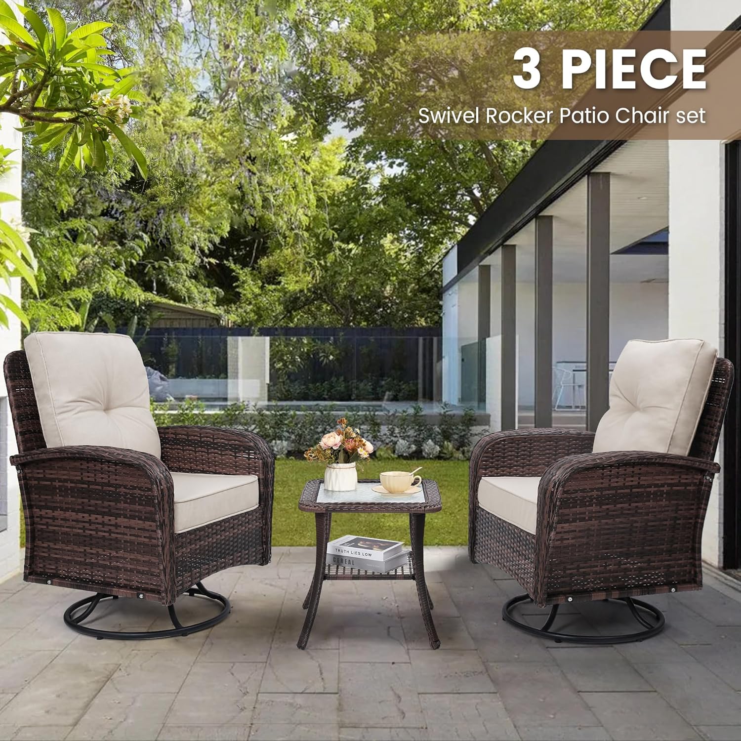 Unwind in Style: Review of the Luxury Outdoor Wicker Glider Patio Chairs Set