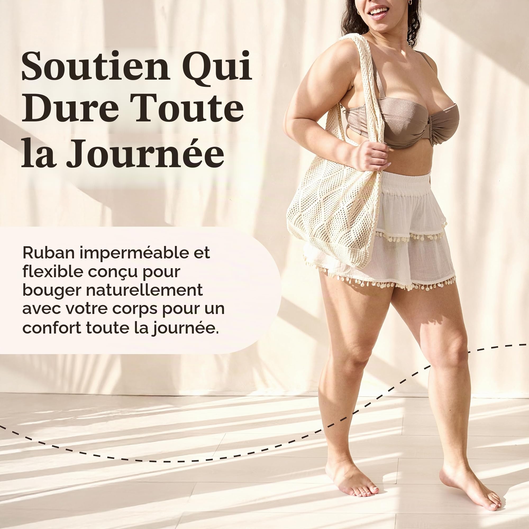 Ruban adhésif pour nageurs - Breveté et fabriqué aux États-Unis - Soulève la peau lâche des cuisses
