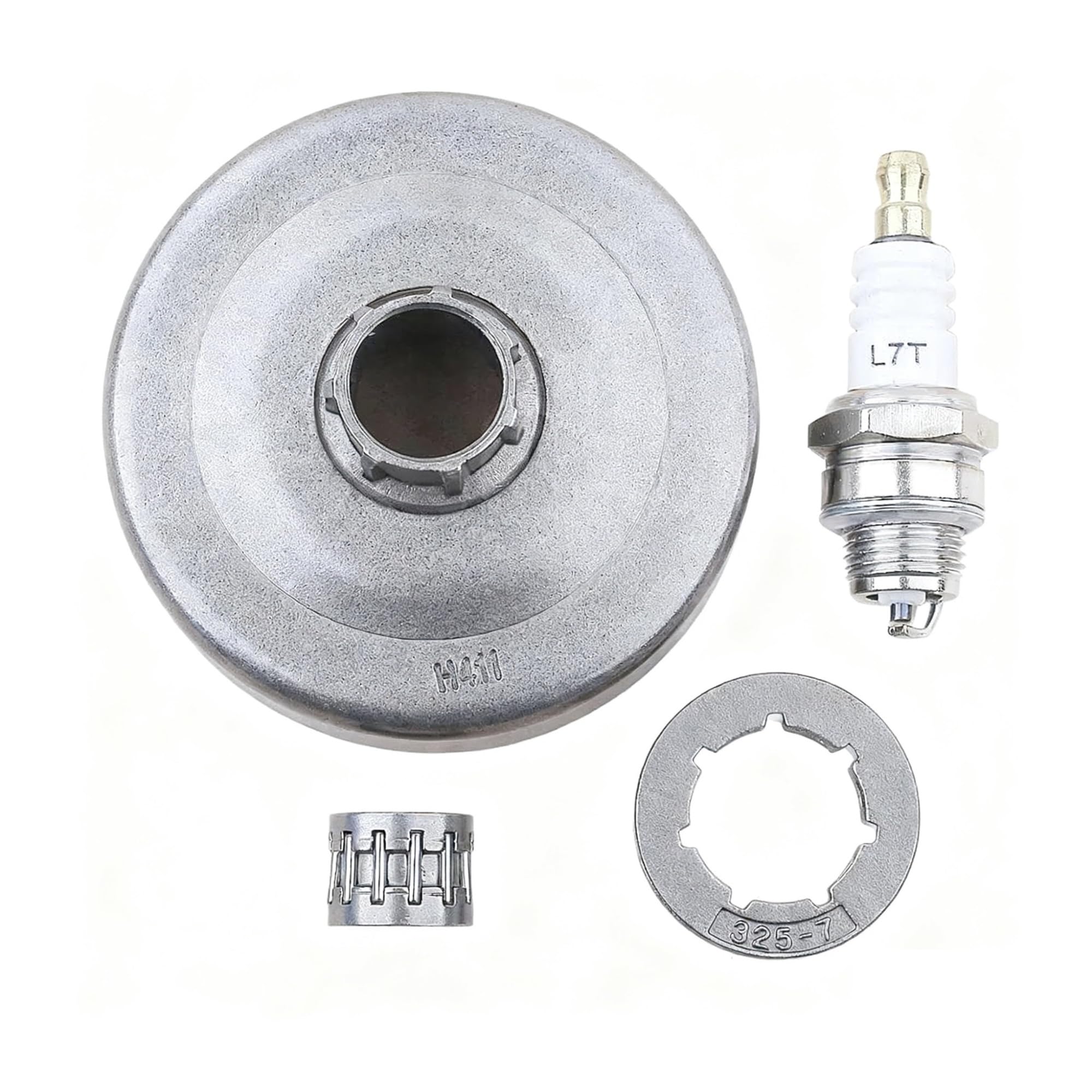 Cojinete de agujas for tambor de embrague de motosierra, llanta de piñón de 0,325 pulgadas, compatible con modelos 51, 50 y 55 Rancher 154, 254, 503088702, con bujía