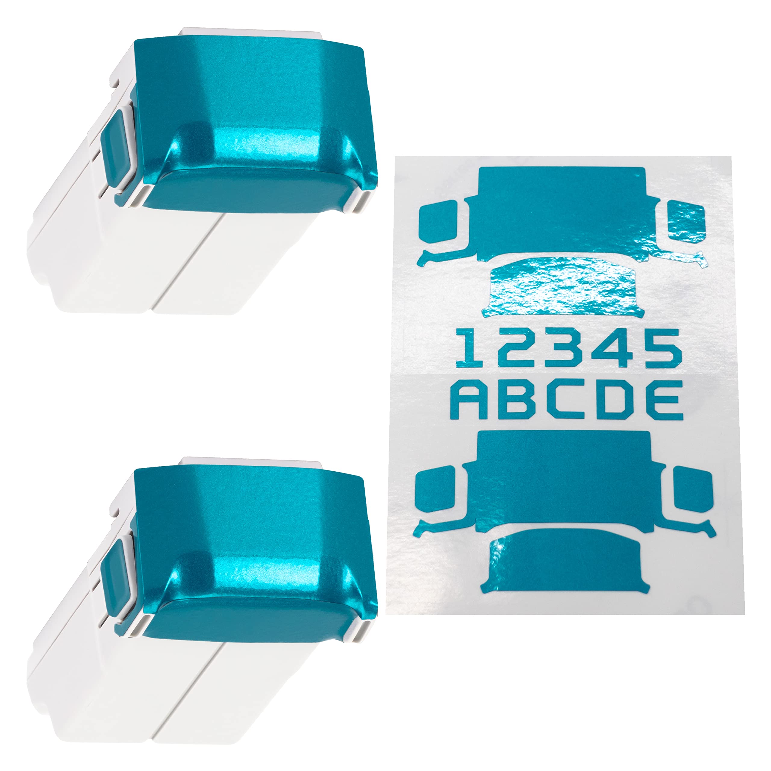 WRAPGRADE Skin Stickers Compatible with DJI Mini 4 Pro/Mini 3 Series | Two Batteries (Caribbean Blue)