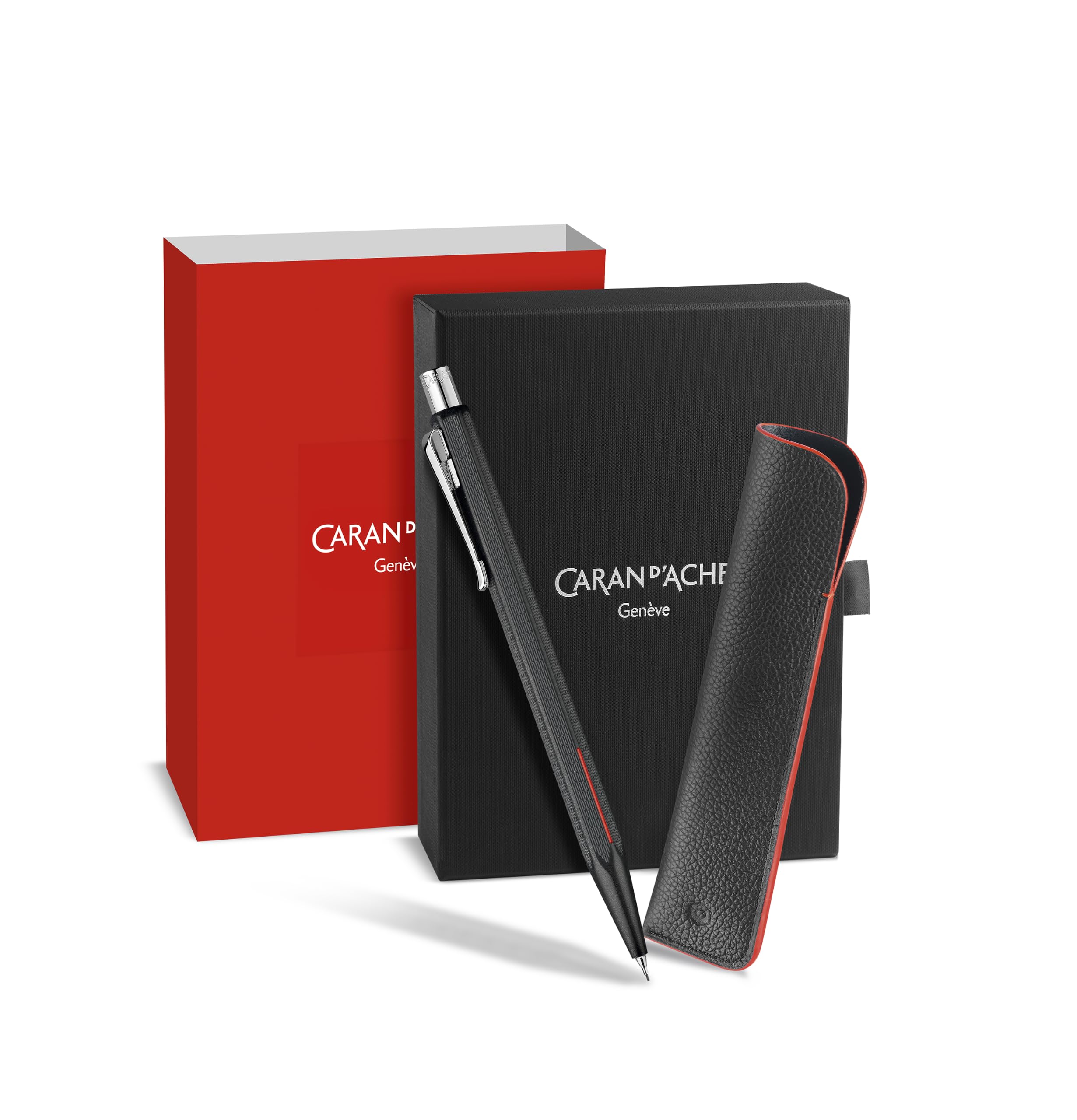 Caran d'Ache Ecridor Racing 0402.009 - Juego de portaminas con estuche de latón y cromo, 13,1 cm, multicolor