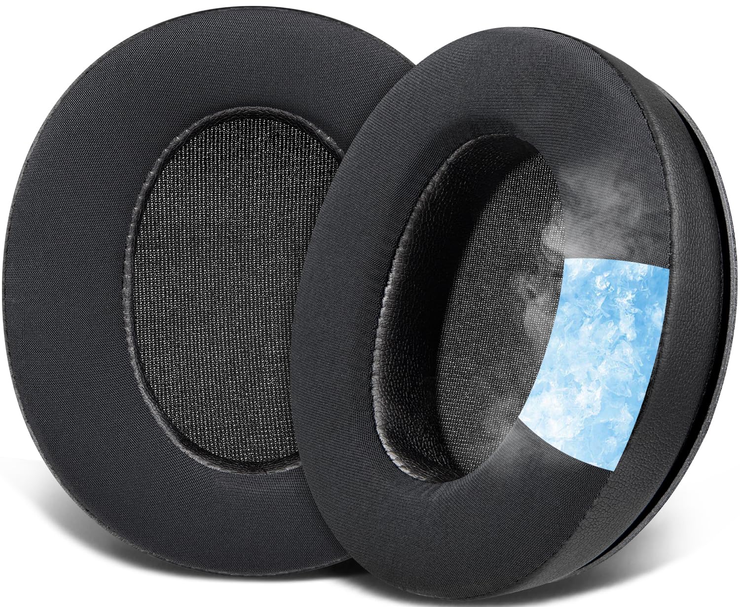 SOULWIT Cooling Gel Earpads Replacement for KRK KNS6400/KNS6402/KNS8400/KNS 8402 Headphones, Ear Pads Cushions with Durable Ice Silk Fabric, Comfort