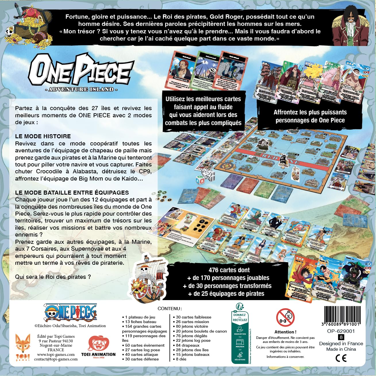 TOPI GAMES – One Piece Le Méga Quiz – 1000+ Questions, 2 à 8 Joueurs – Pour Les Vrais Fans !