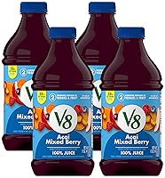 Vista 9 de V8 Acai Mezcla de bayas 100% jugo de frutas y verduras, botella de 46 onzas líquidas