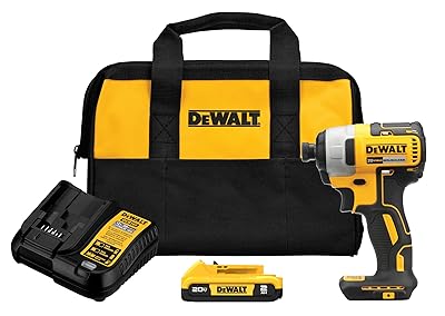 DEWALT 20V MAX Impact Driver, 1/4 Inch, Battery and Charger Included (DCF787D1)
