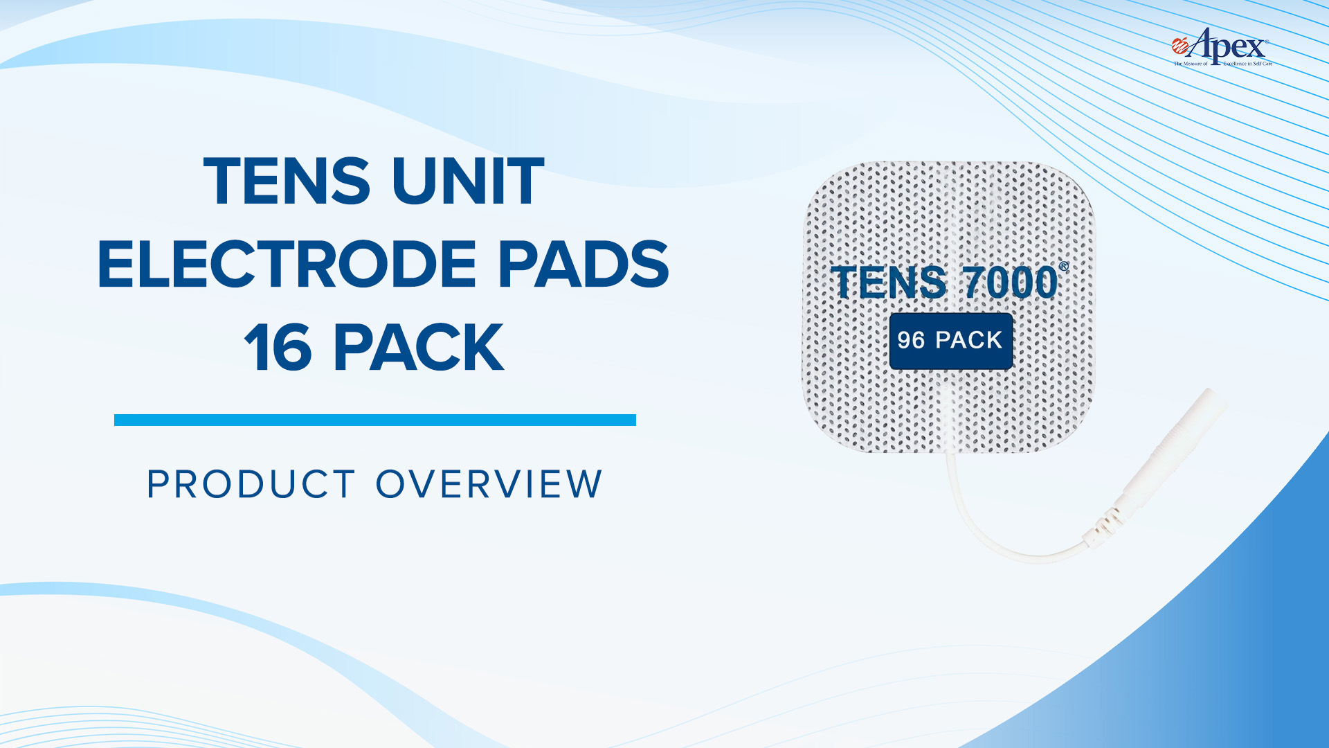 Image of TENS 7000 Official TENS Unit Electrode Pads, 16 Pack - Premium Quality OTC TENS Pads, 2 inch X 2 inch - Compatible with Most TENS Machines, Replacement Electrodes Value Pack
