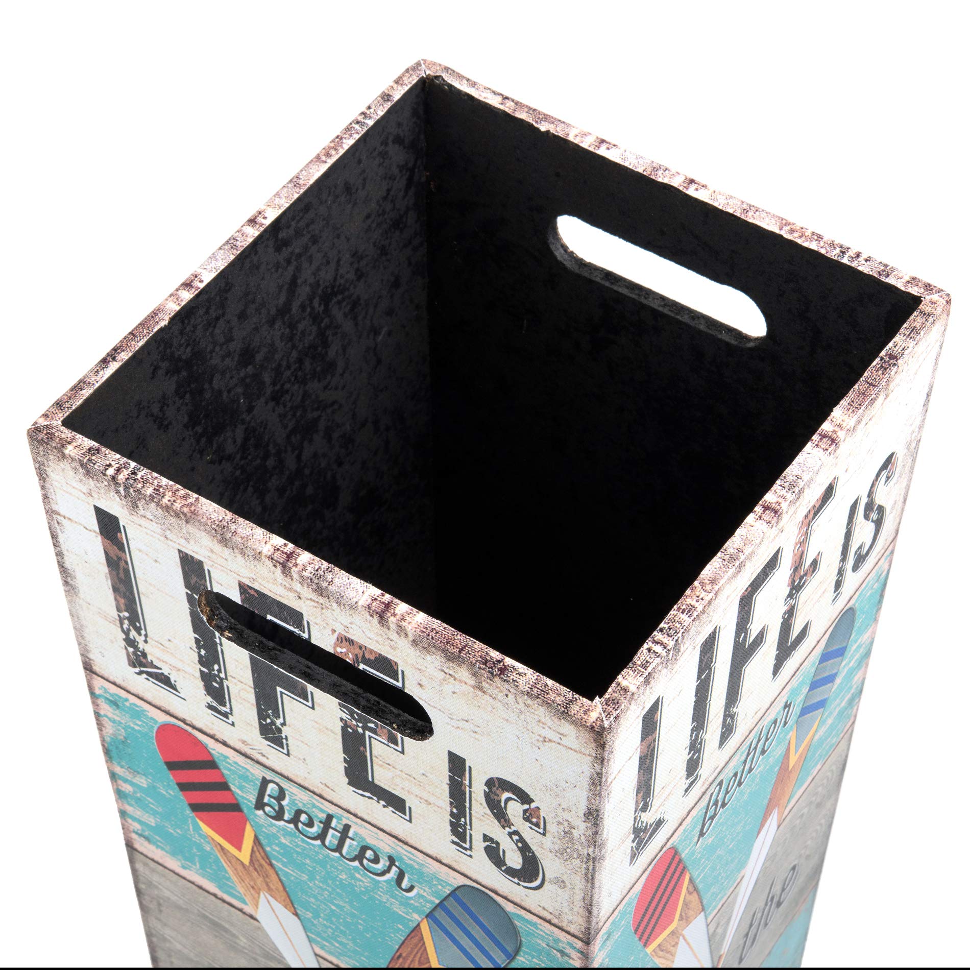 Rebecca Mobili Porte Parapluies Design Vintage Gris Bleu Clair 50x21x21 cm