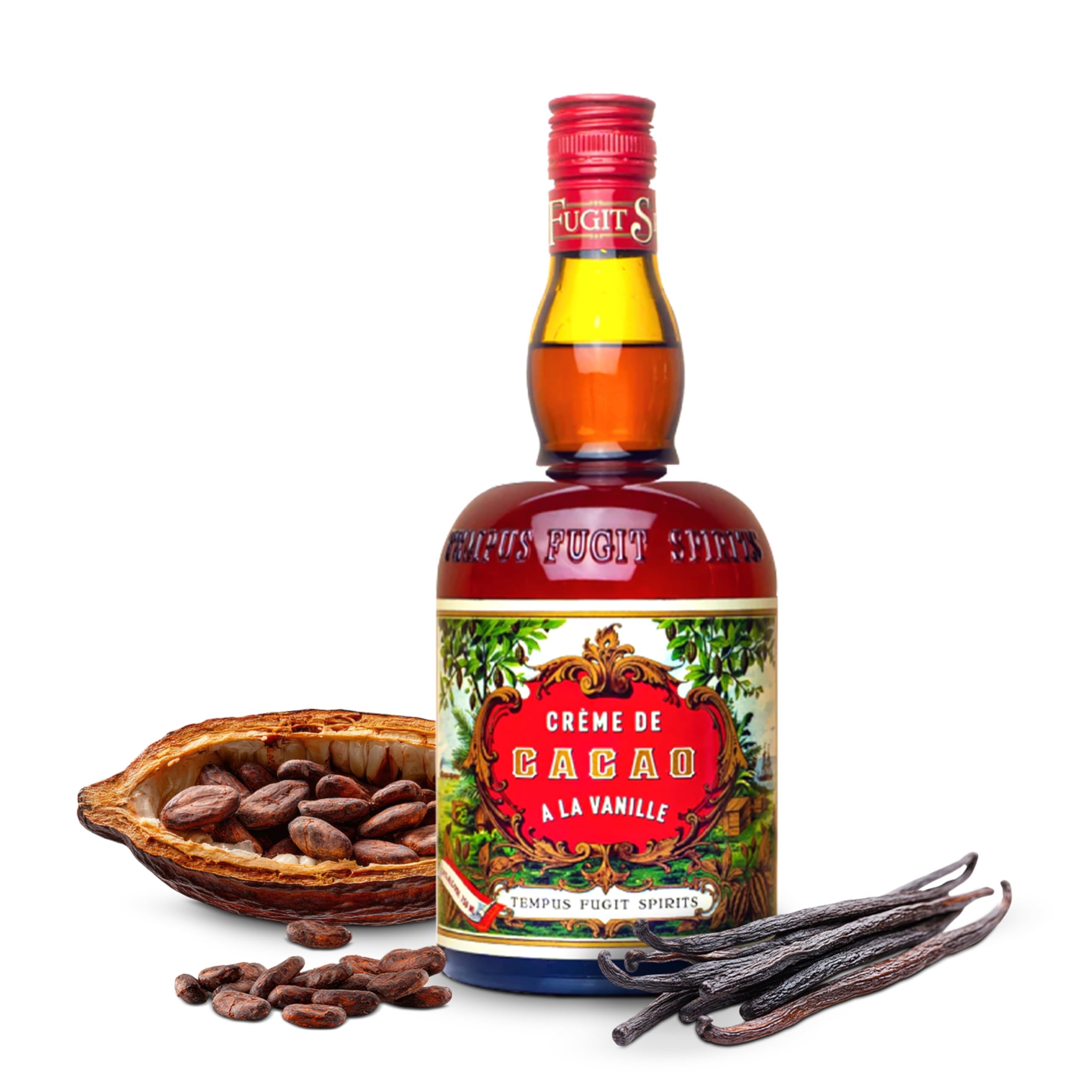 Tempus Fugit Crème De Cacao, 70cl, 24% ABV, Liqueur with Cacao and Vanilla, Thick, Buttery Chocolate Liqueur for Delicious Specialty Cocktails