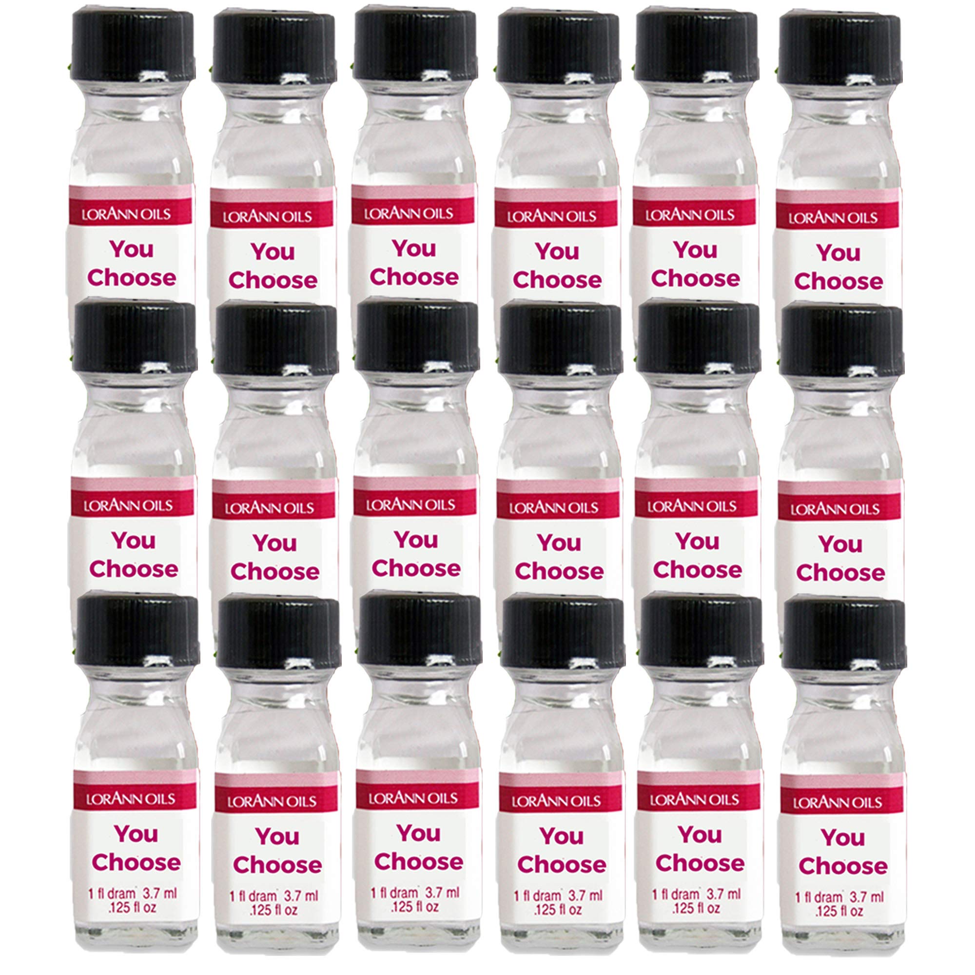 LorAnn SS flavors 18 pack of 1 dram bottles 125 fl oz - 3 7ml - YOU CHOOSE
