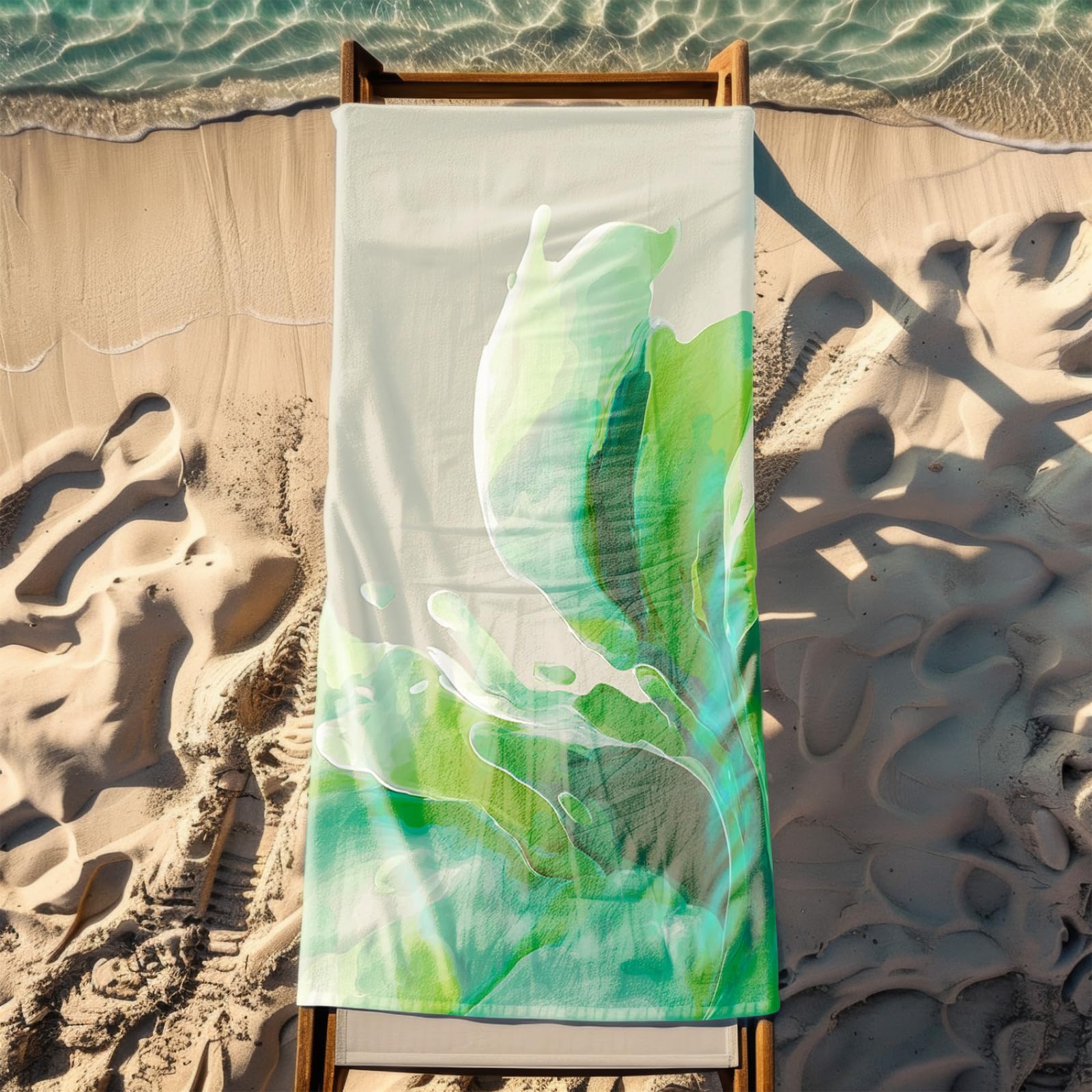 Générique Serviette de Plage 90X180 Modèle Vert Pomme