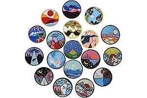18 Pieces Embroidered Patches with Astronomy Flair