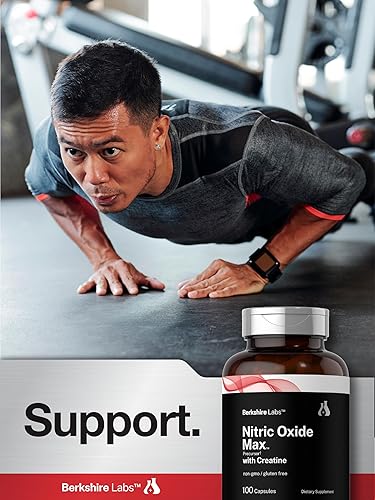 Miniatura 7 de Horbäach Suplemento de óxido nítrico con creatina  100 cápsulas  L citrulina, L arginina y monohidrato de creatina  Sin OMG, sin gluten  Berkshire
