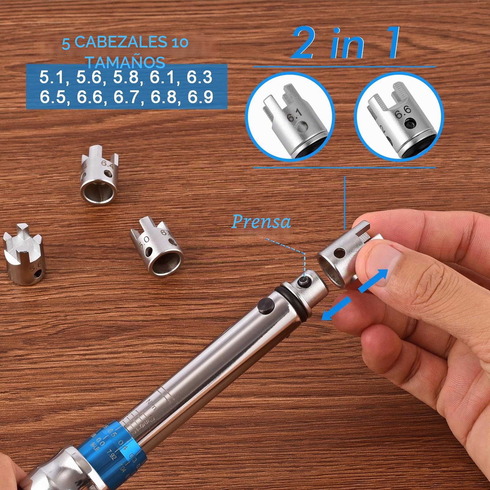 Llave dinamométrica para radios, juego de llaves dinamométricas de 2-10 NM para radios de motocicleta y moto de cross