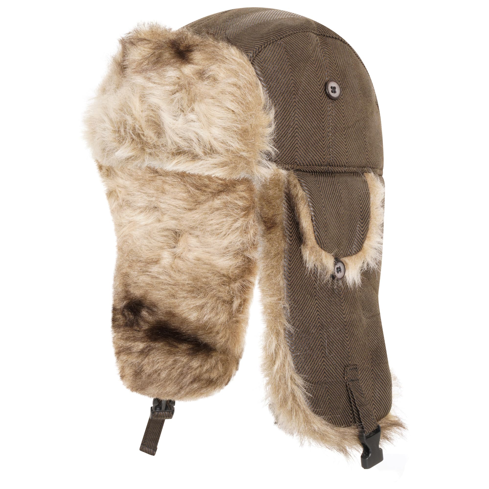 Snow Accessories Trapper Hat For Men Warm Mens Winter Hat With Earflaps  Hunting Hat Soft Unisex Reflective Storm Trooper Hat (Coffee, One