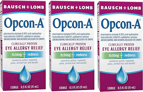 Bausch + Lomb Opcon-A - Gotas para los ojos con antihistamina y alivio del enrojecimiento, 15 ml, 1 unidad
