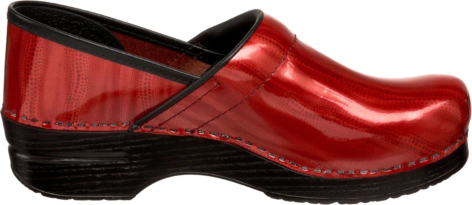 Red patent dansko clogs Clearance