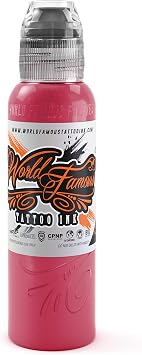 World Famous Pink Tattoo Ink, Vegan and Professional Ink, Made in USA, Magenta Pink, 5 oz