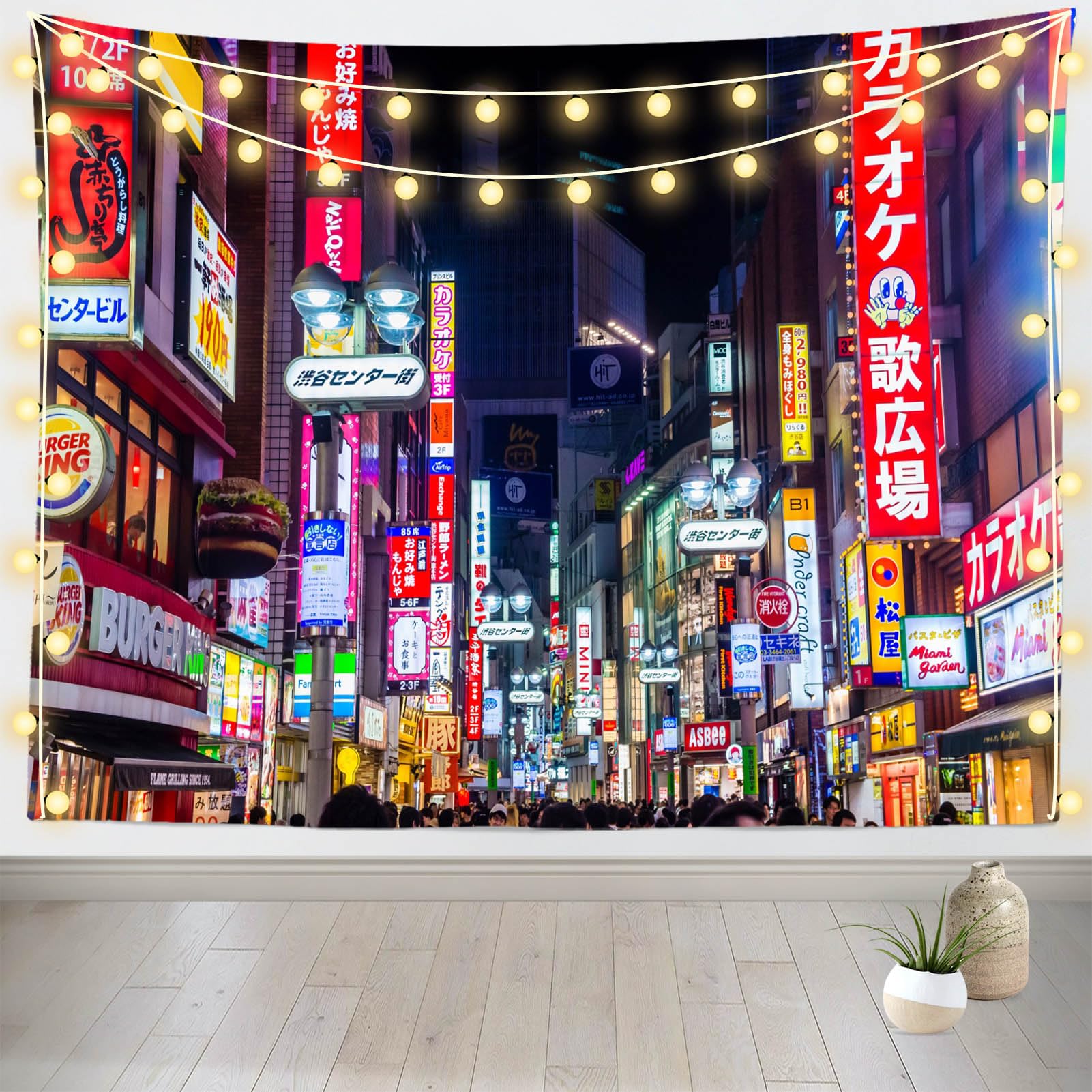 Amazon.com: Loccor 92''x70'' Tokyo City Tapestry Japan Neon Lights