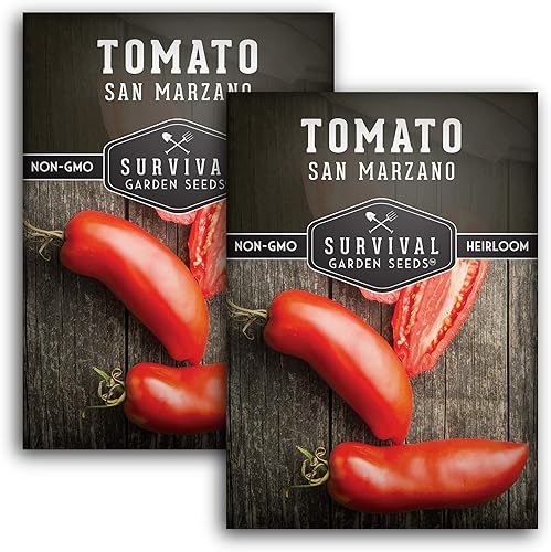 Miniatura 9 de Survival Garden Seeds - Semilla de tomate San Marzano para plantar - Paquete con instrucciones para plantar y cultivar tomates en tu huerto casero -