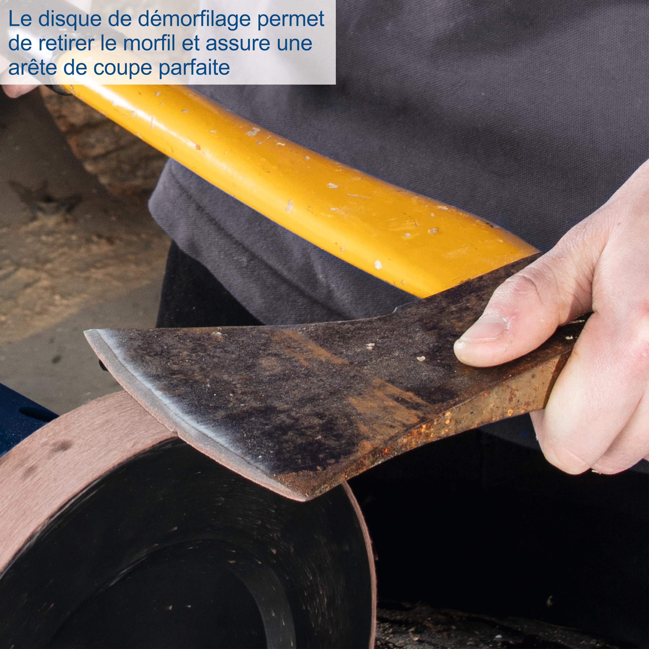 Scheppach Affûteuse à Eau TIGER2500S| Moteur à induction 200W | Meule en corindon supérieur Ø250mm | Dispositif pour outils standard droits | Pâte à poncer | Disque à poncer | Gabarit d'angle