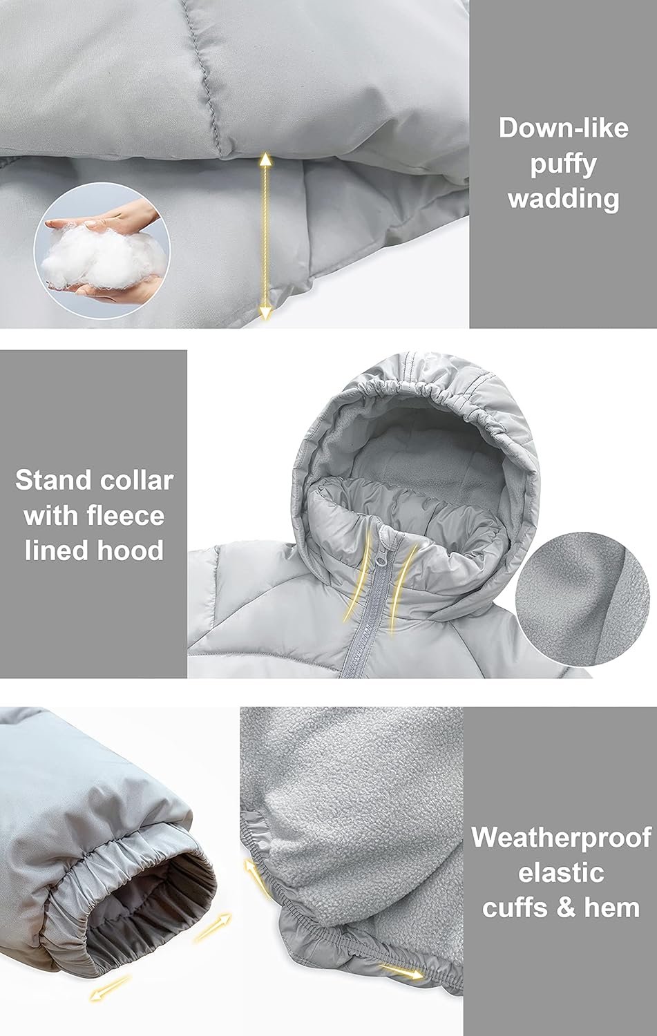 SOLOCOTE Girls Winter Coats Heavyweight Mediun Length Warm Jackets Down-like Cotton Wadding Outwear 3-14Y - Image 5