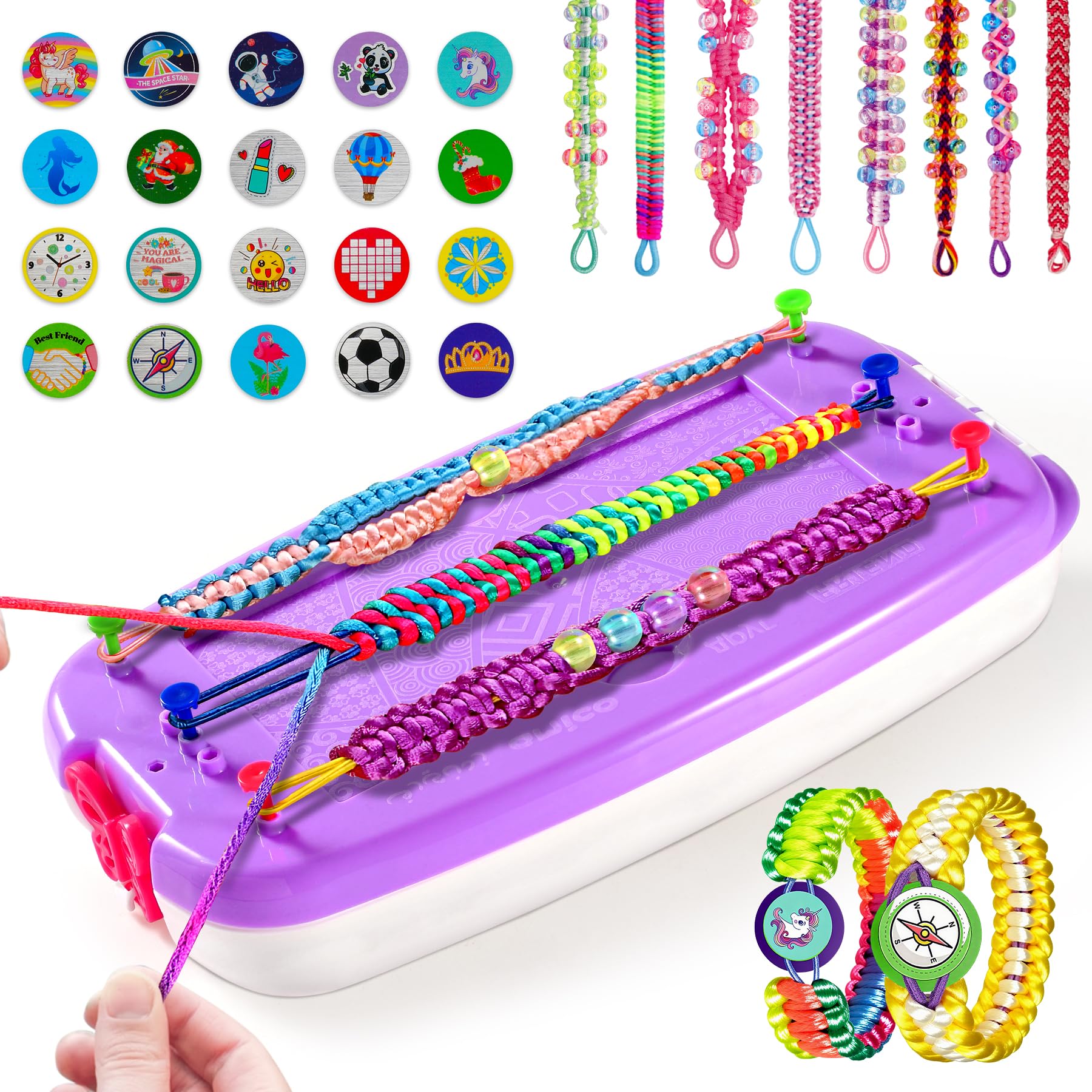 Perbabe Kit Braccialetti Fai Da te Bambina, Crea Braccialetti Bambina Kit Artigianale Braccialetti Amicizia Regalo Compleanno Bambina, Giochi Creativi per Ragazze Età 6 7 8 9 10 11 12 Anni