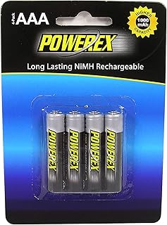 Powerex MHRAAA4 AAA 1000mAh 4-Pack Rechargeable Batteries