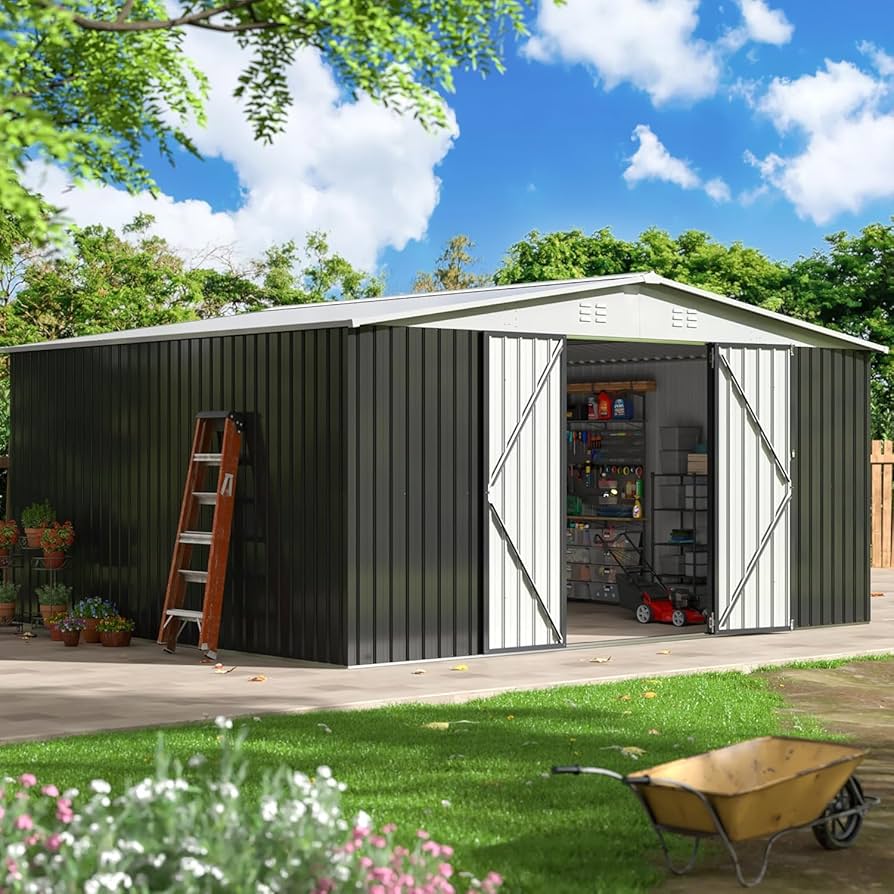 Amazon.com : VIWAT 12x14 FT Outdoor Storage Shed, Garden Shed with Amazon.com : VIWAT 12x14 FT Outdoor Storage Shed, Garden Shed with