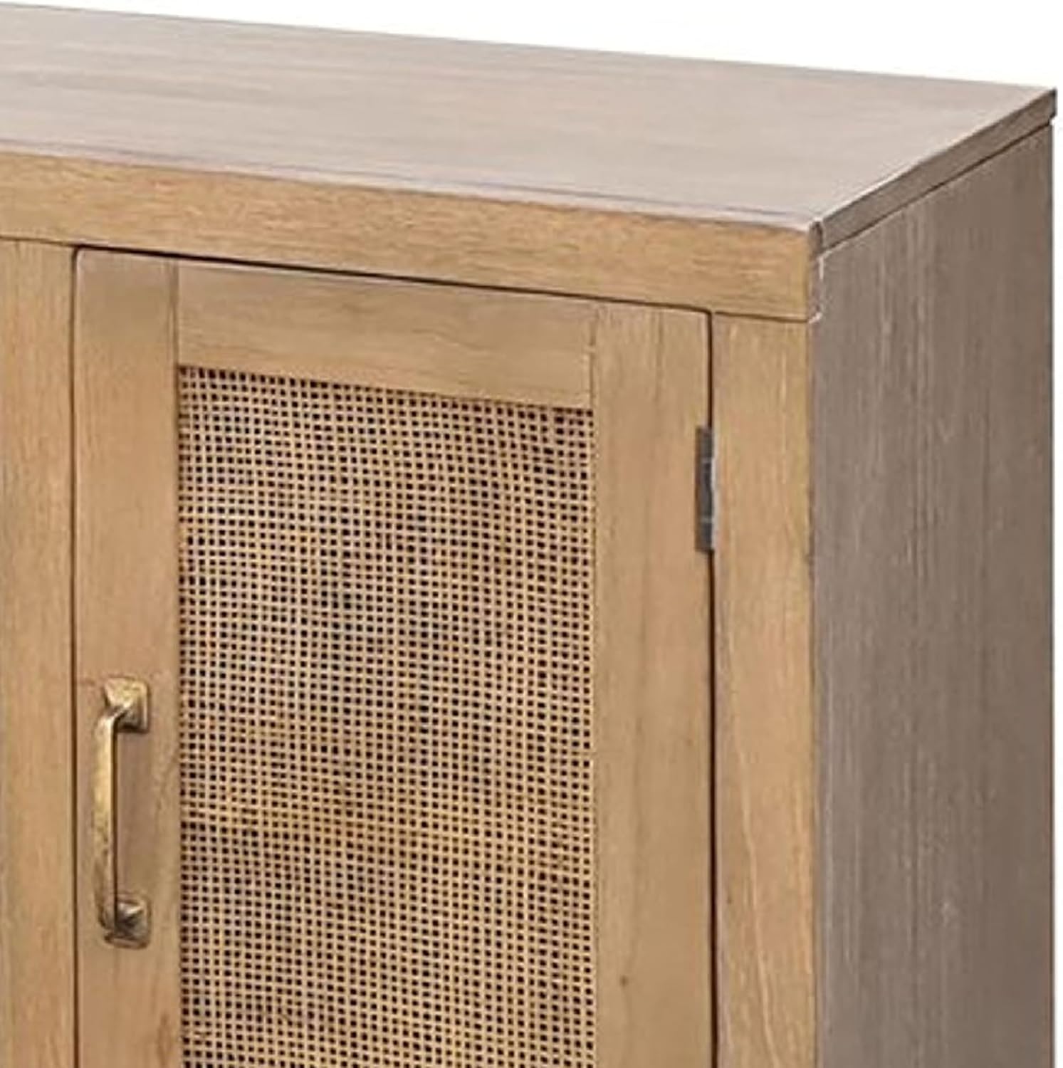 Benzara Ryle TV Media Entertainment Console, 78 Inch, Open Shelves 2 Doors, Brown
