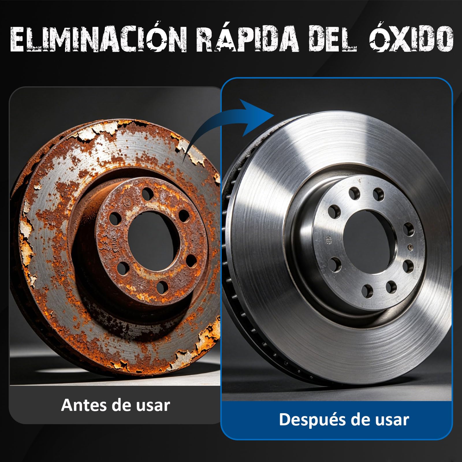 Limpiador de Buje, Lijador de Buje – D. int. 90 mm/D. ext. 150 mm, con Acoplamiento 1/2", para Cambio de Ilanta, Iimpieza de Buje, Eliminación de óxido, para Atornilladores a Batería