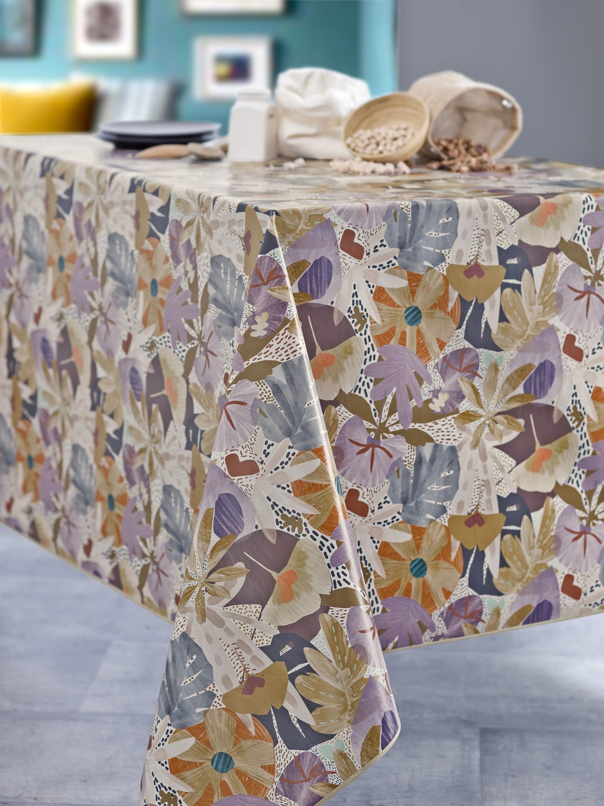 CALITEX Graphic Jungle Waxed Cloth with Bias Finish 140 x 200 cm