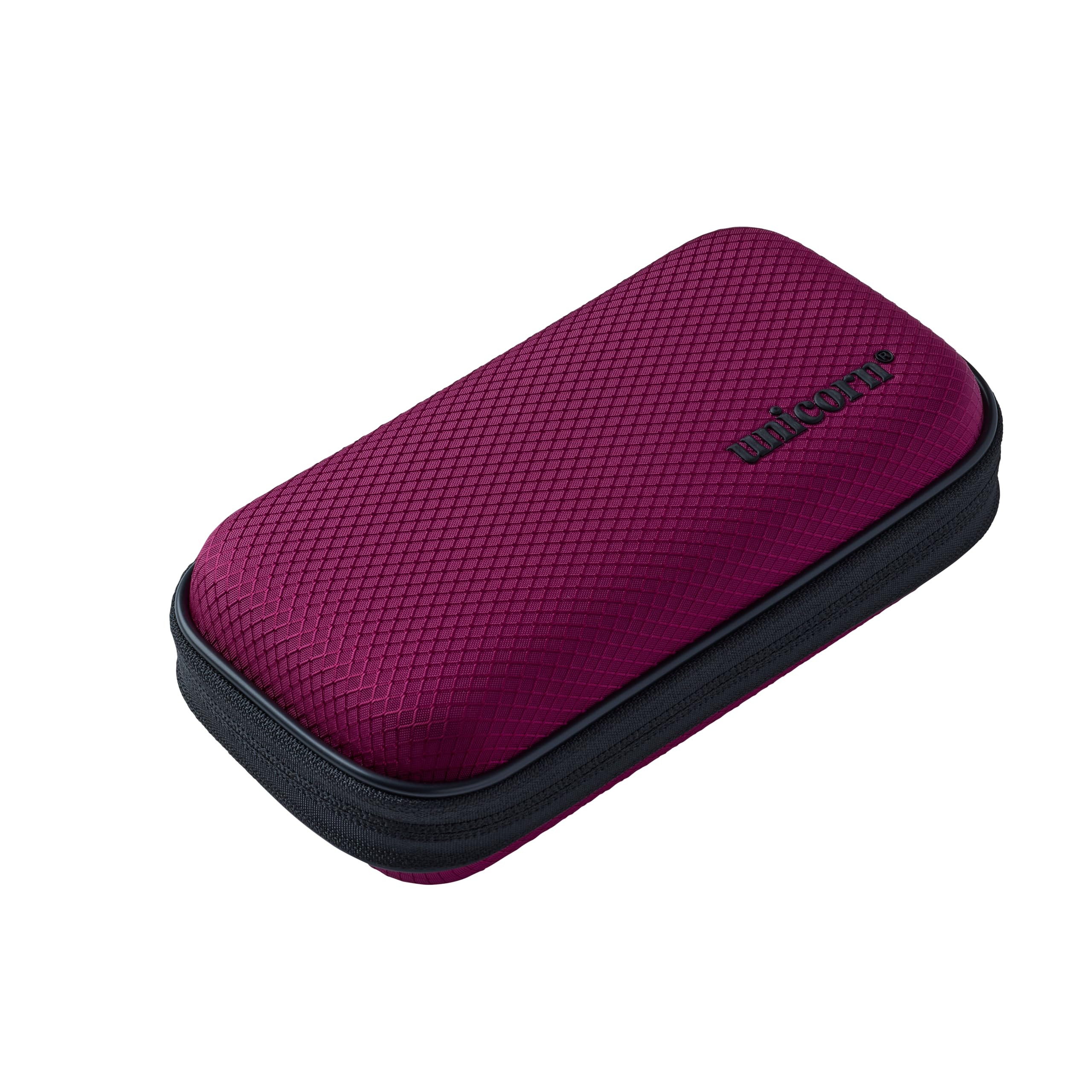 Unicorn Vanguard Small Zipped Darts Case | Sleek Stylish Design Provides Total Protection | Holds 1 Complete Set of Darts Plus Accessories | Burgundy with Black Logo