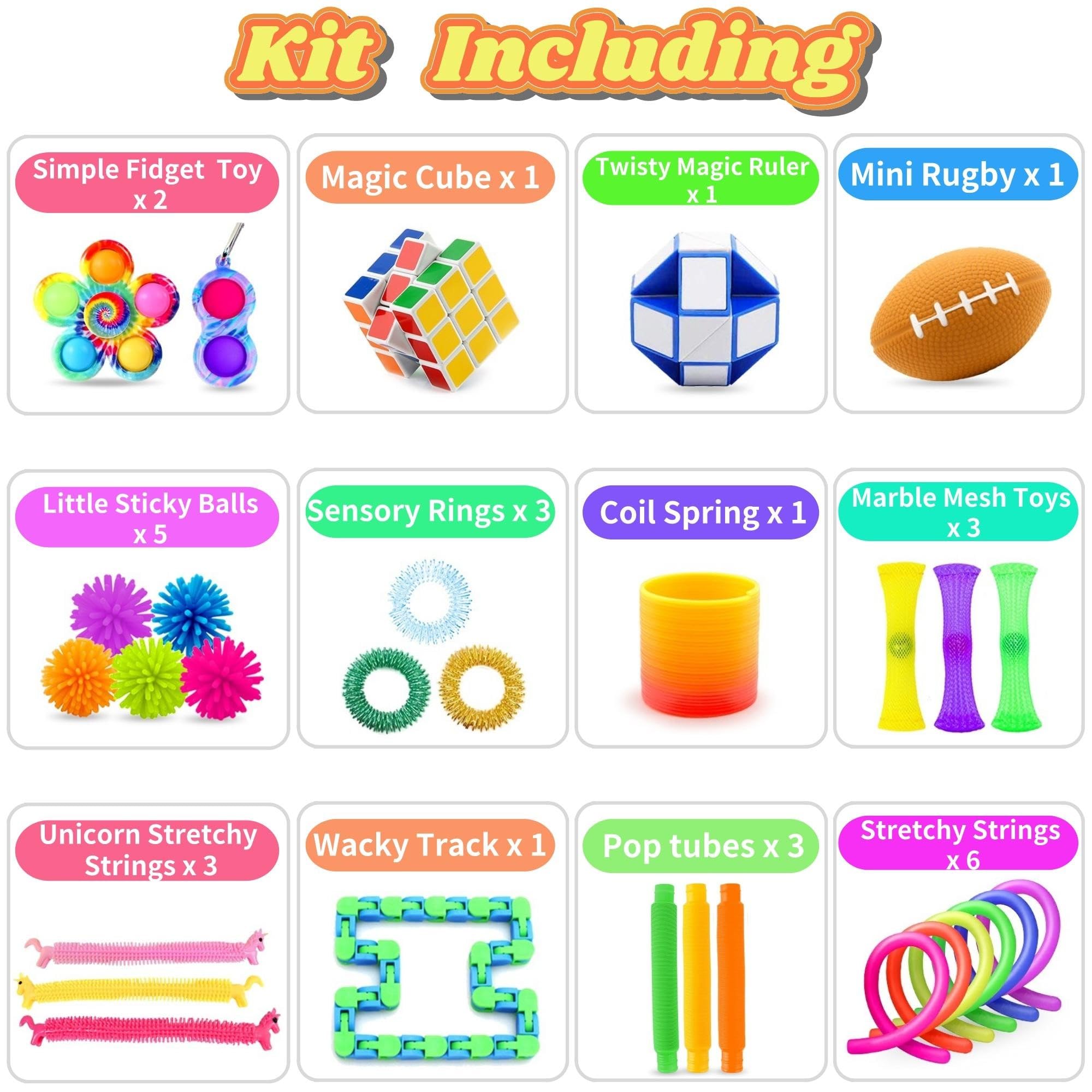 Murosn Fidget Toys, Fidget Toys Pack Sensory Toys for Soulager Le Murosn Fidget Toys, Fidget Toys Pack Sensory Toys for Soulager Le