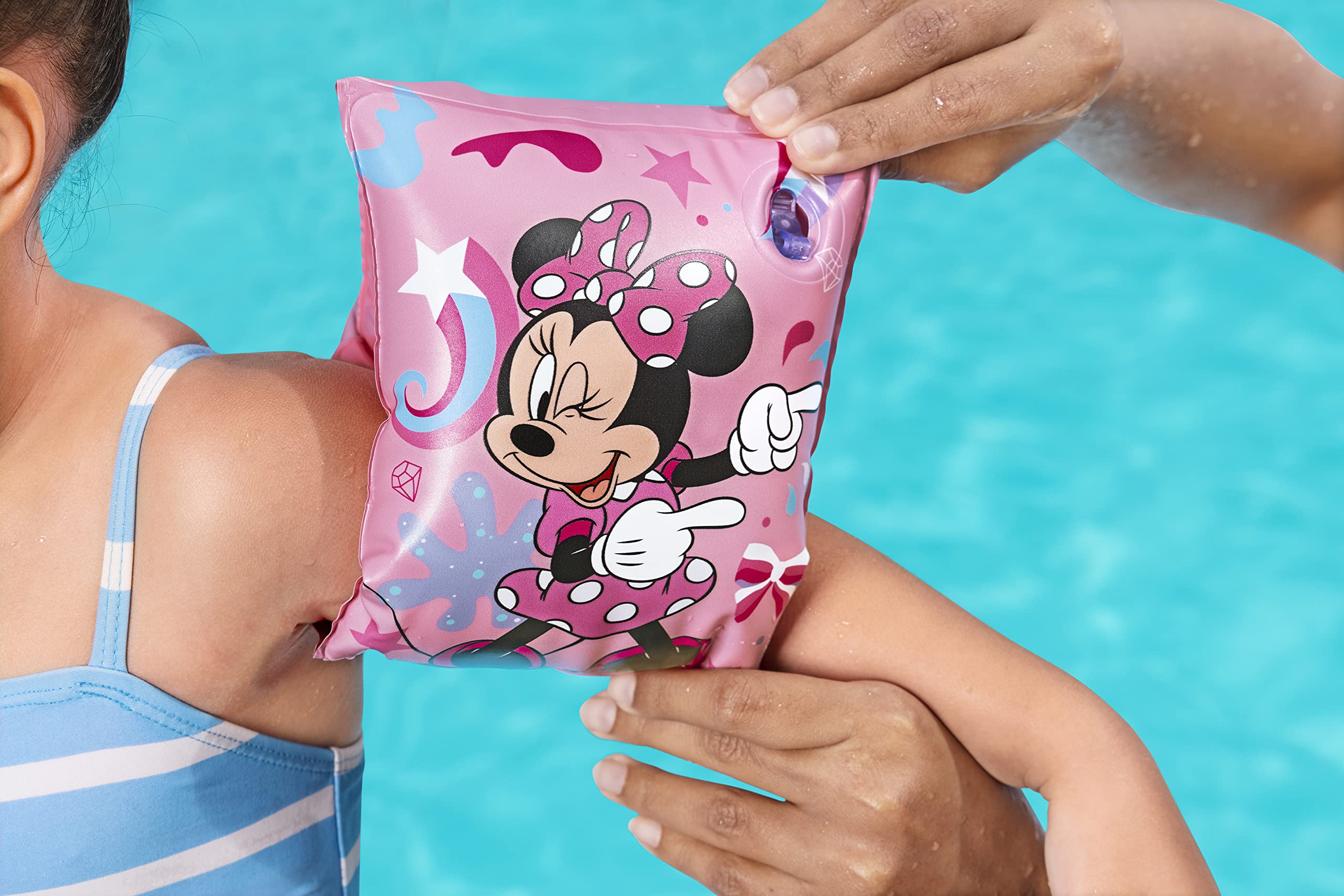 Manguitos hinchables Minnie Junior 23 x 15cm/9" x 6", para niños de 3 a 6 años