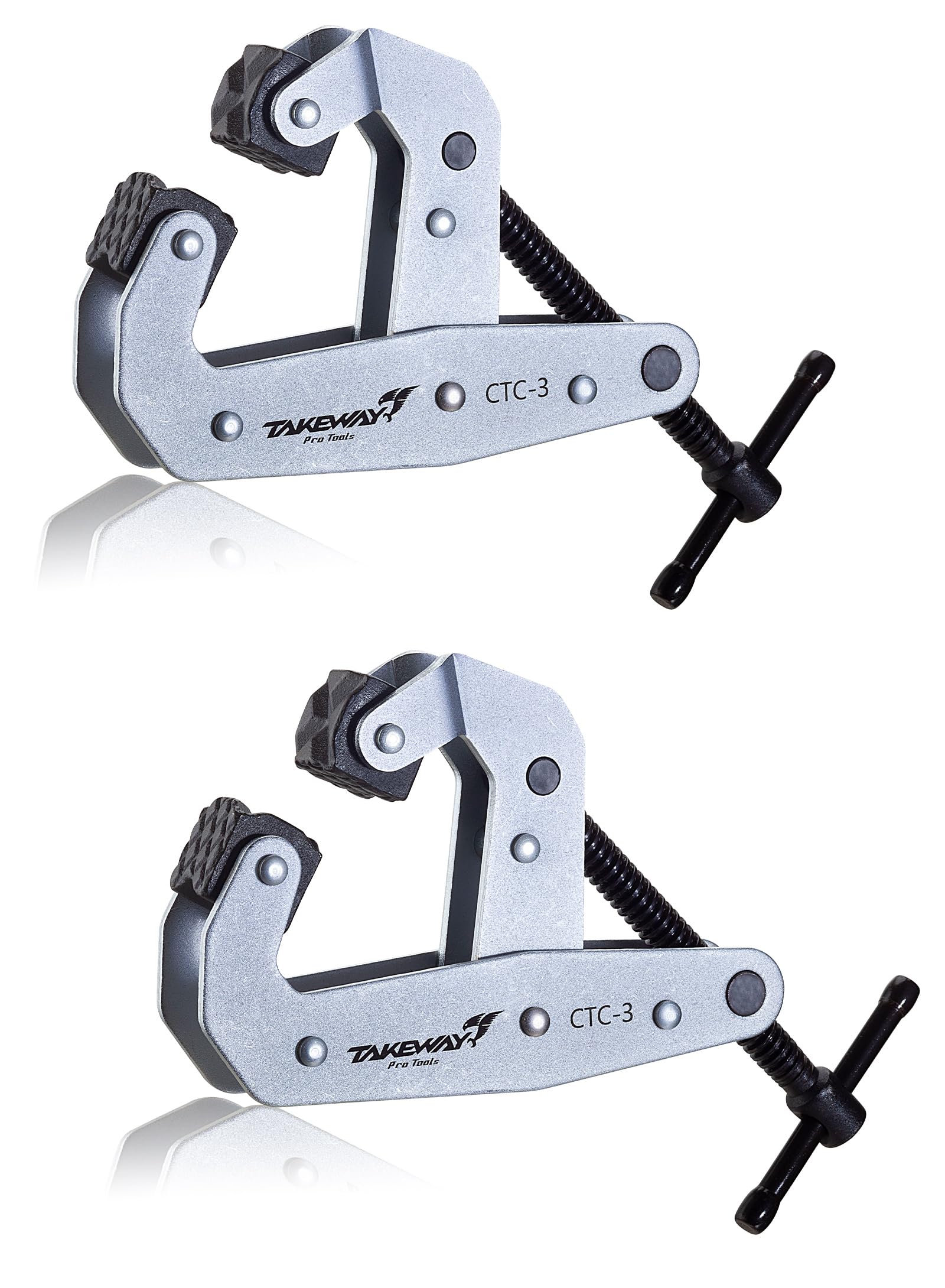 TAKEWAY Clamp with T-Handle, Deep Throat Welding and Fabricating, Multi-Purpose Lever Clamp, Cantilever Arm Clamps For Secure Hold, 3" Opening